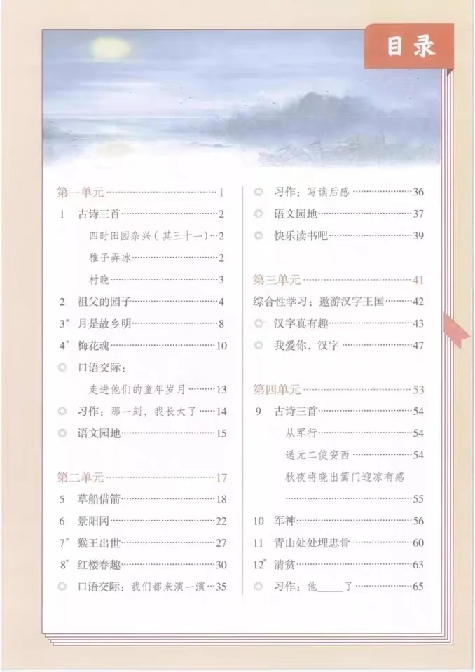 Fifth Grade Languages Book China Primary School Textbook Schoolbook Students Age 6 - 12 Learn Chinese Mandarin Grade 5 Book 2