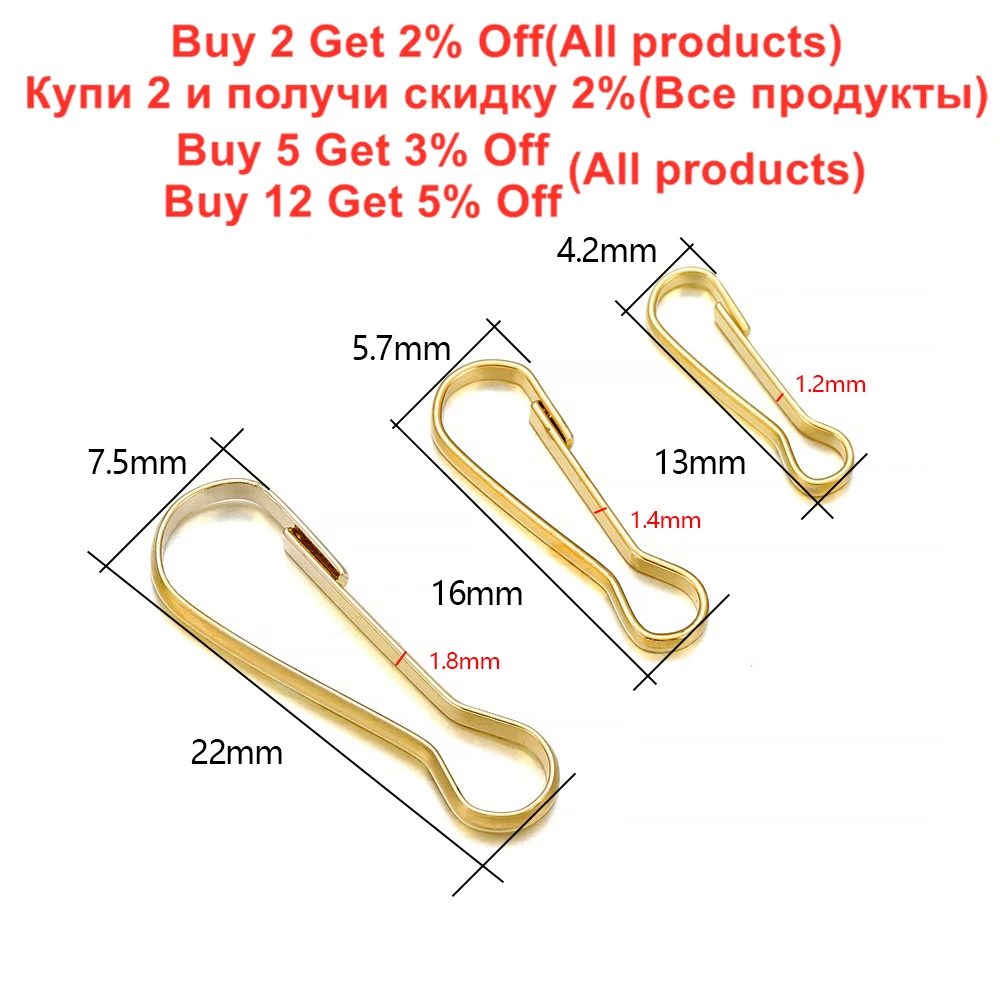 100Pcs/Lot Metal Snap Lanyard Clip Hook Gourd Buckle Connector for DIY Keychain Camping Hanging Buckle Jewelry Making Supplies