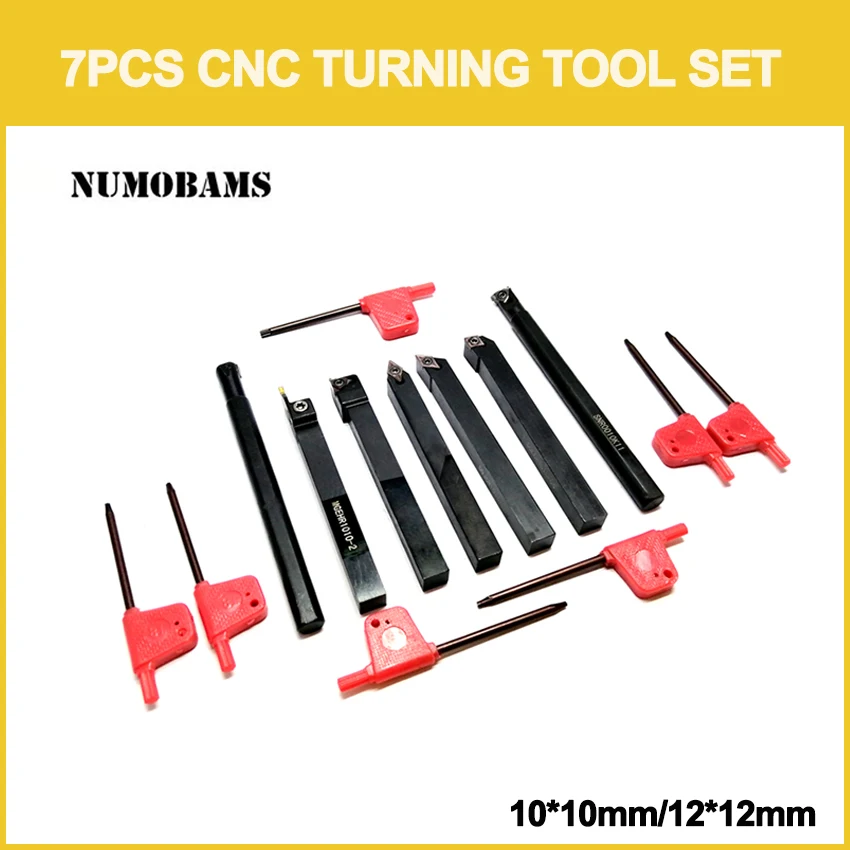 7pcs CNC turning tool set with insert WM210 Lathe 12*12mm turning tool set