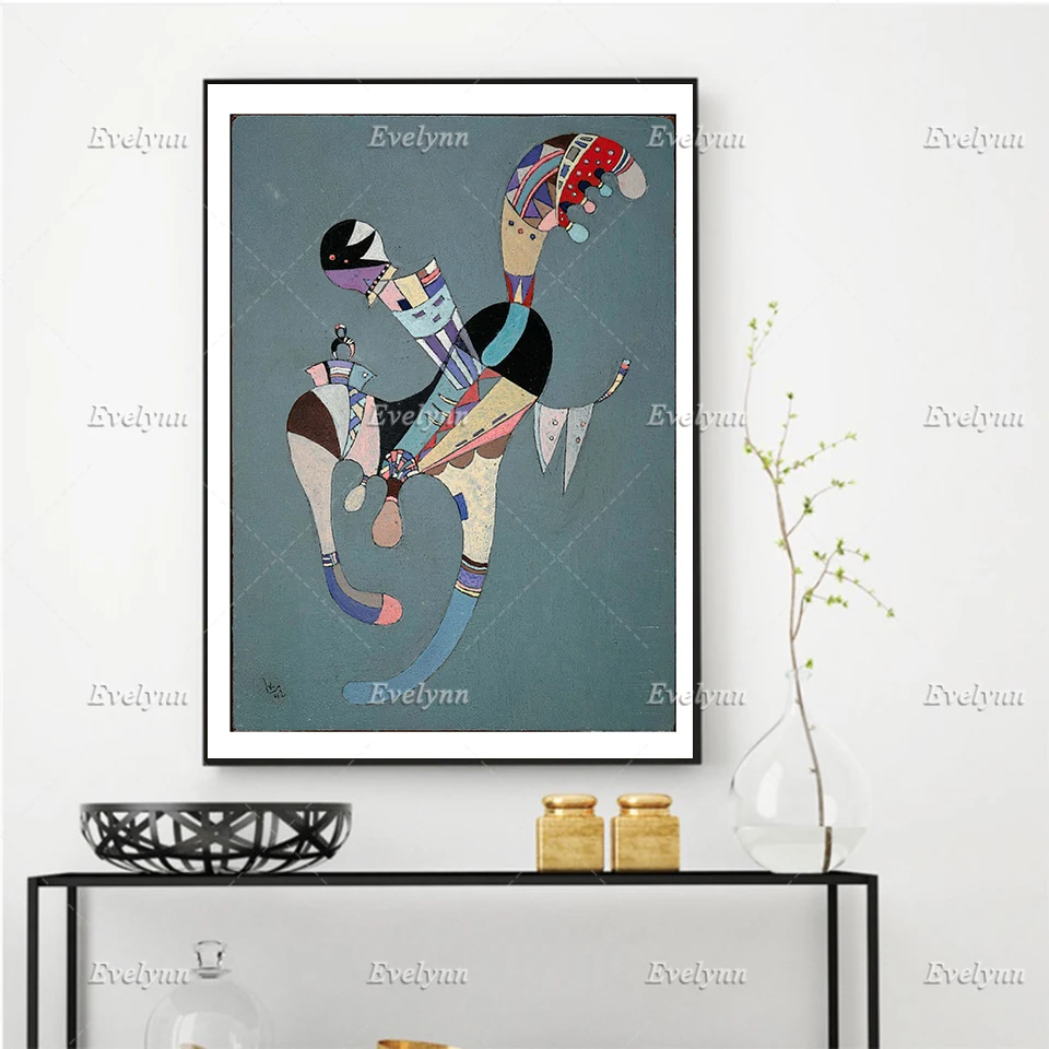 A Floating Figure,1940 By Vassily Kandinsky,Masterpiece,French Russian Bauhaus Art,Wall Prints Home Decor Canvas Floating Frame