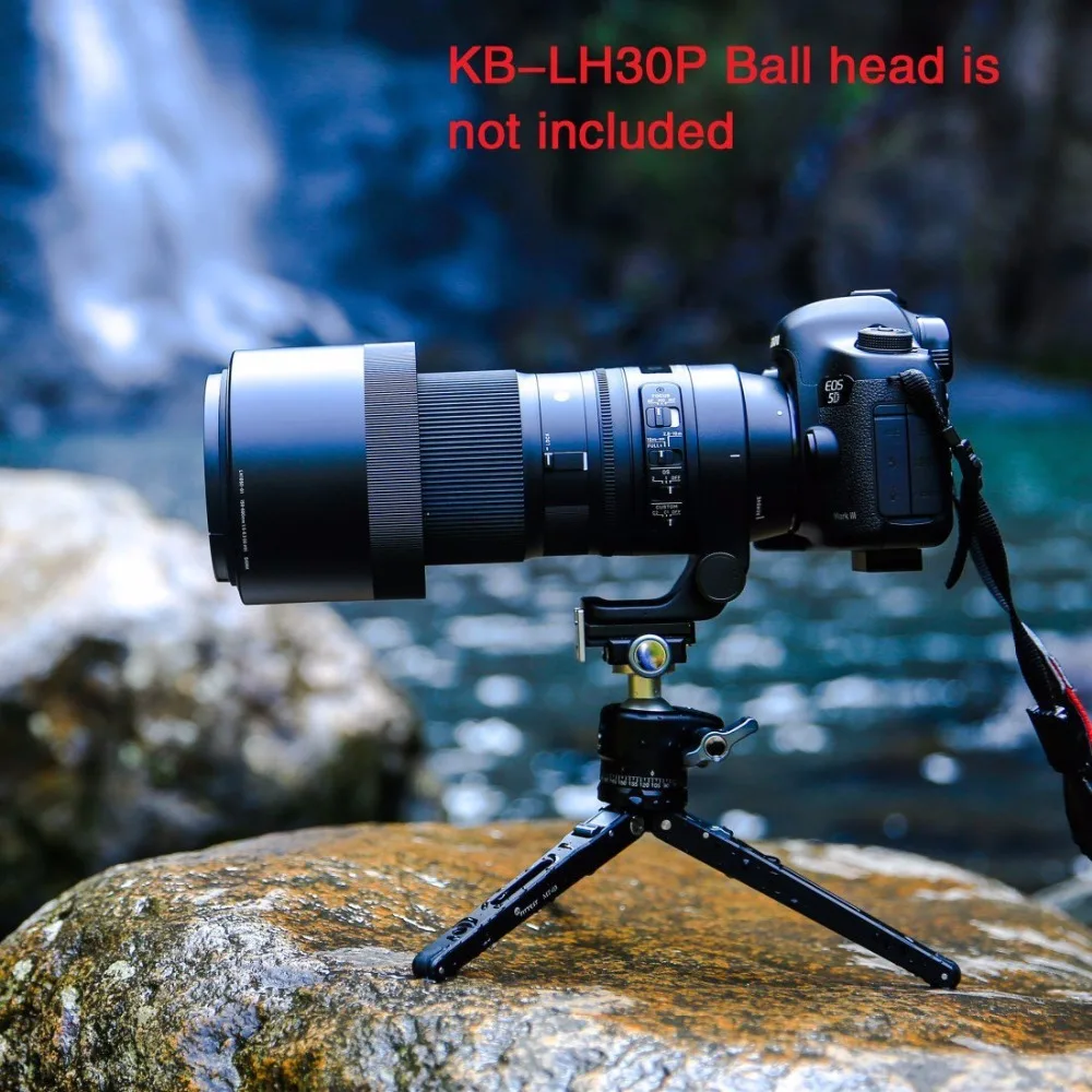 Fittest-高さ調節可能なアルミニウム三脚、テーブルデスクトップ、ミニ、折りたたみ式、ポータブル、コンパクト、旅行、キヤノン、ニコンヘッド用三脚、KT-A02