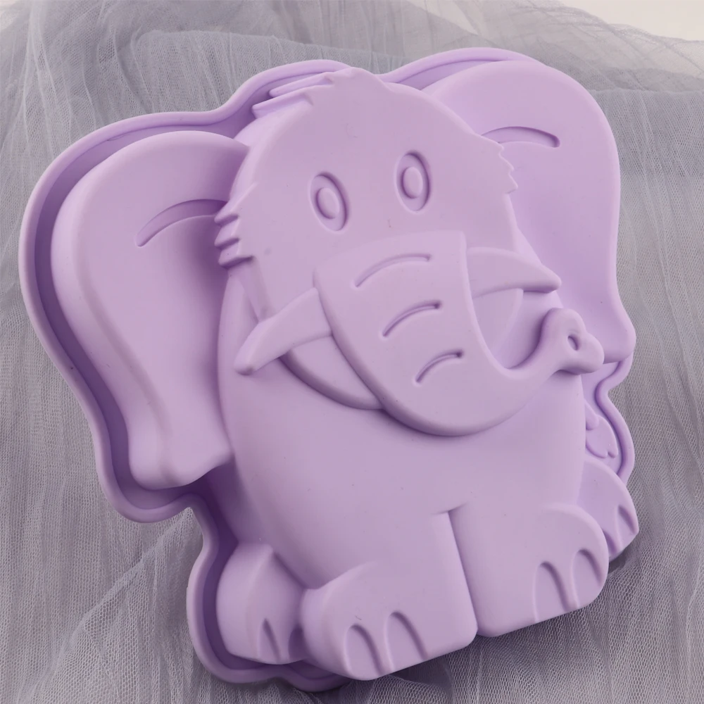 3D Creative Elephant Shaped Silicone Cake Mold Handmake DIY Baking Mousse Dessert Fondant Chocolate Mould Cake Baking Tray Molds