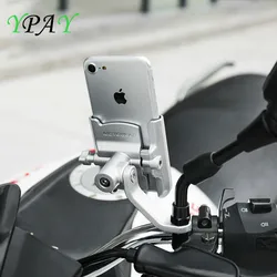 SMOYNG Aluminium Bicycle Motorcycle Phone Holder Stand Bike Handlebar Mirror Support Mount Moto phone Braket For iPhone 8P X 11