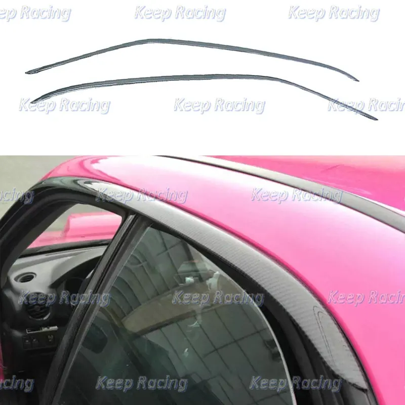 Auto Bodykit Carbon Fiber Wind Deflector For Subaru Impreza GDA GDB GDC 7 8 9 Glossy Finish Door Side Eyebrow Fibre Tuning Part