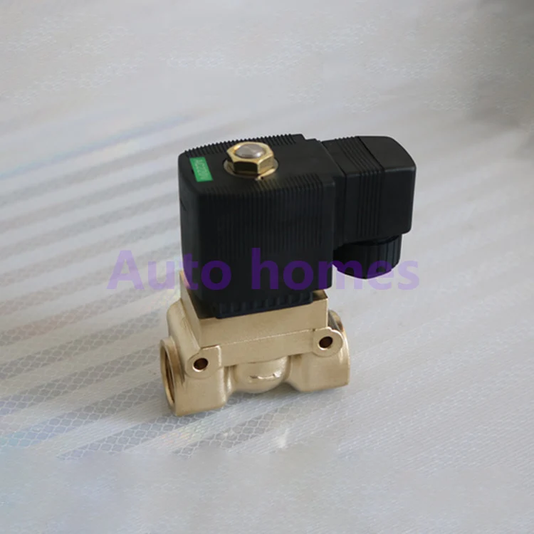 Válvula Solenoide de alta presión de 50bar, orificio de 12mm, NC 1/2-04, latón piloto, 5404 BSP, 24V, CC, AC220V