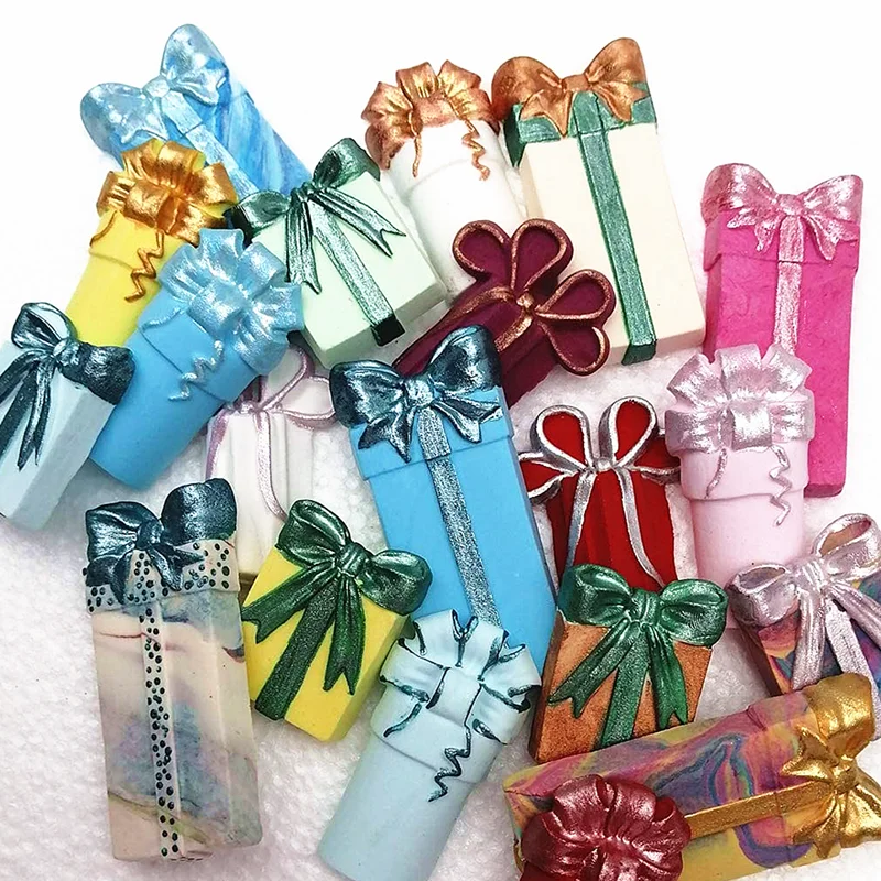 New Christmas Gift Box Silicone Mold Resin Kitchen Baking Tool Pastry Dessert Lace Decoration DIY Cake Chocolate Fondant Moulds