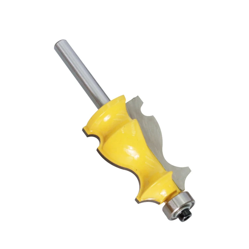 1PC 1/4 6mm Shank Architectural Cemented Carbide Molding Router Bit Trimming Wood Milling Cutter for Woodwork Cutter Power Tools