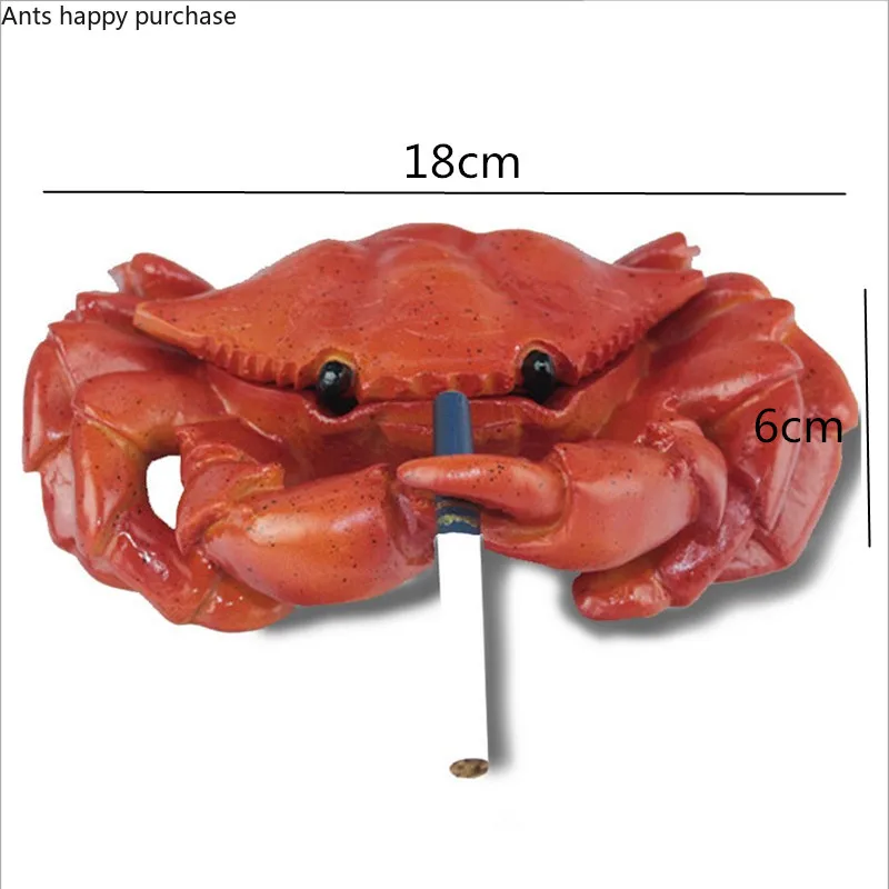 Crab ashtray With cover Resin ashtray Ash storage tray Storage Box Ash tray decorations Crafts Ornaments Smoking Accessories