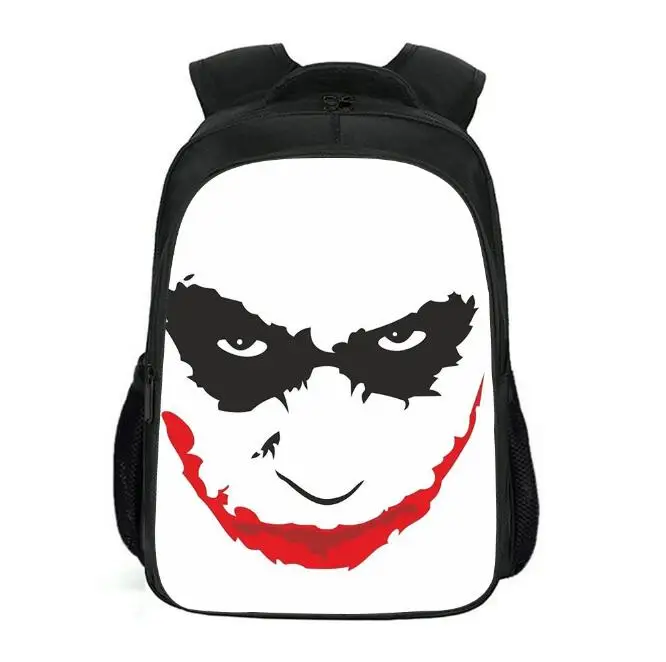 Children\'s backpack Joker clown movie 3D backpack men\'s and women\'s backpack Korean version leisure Heath Ledger schoolbag