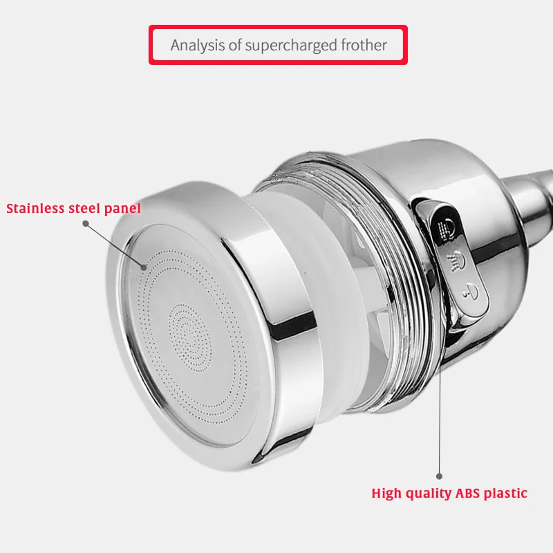 Universal 3โหมดก๊อกน้ำห้องครัวอะแดปเตอร์ Aerator Shower Head ความดันบ้านน้ำ Bubbler Splash Filter Tap Nozzle Connector