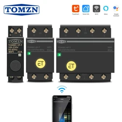 Interruttore automatico WIFI su guida Din Smart Switch telecomando di Smart Life TUYA per Smart Home MCB TOMZN Mini TOWBC-4P-T