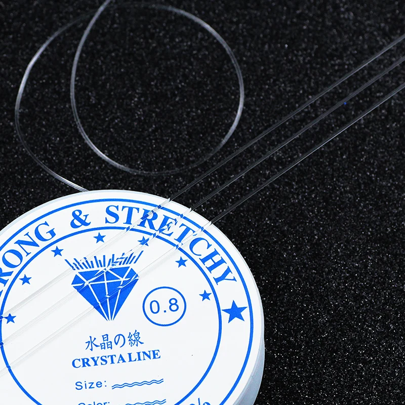 1 Roll 0.4-1.2MM Transparent Stretchy Elastic Crystal String Line Cord Beads For Jewelry Making DIY Bracelet Accessories