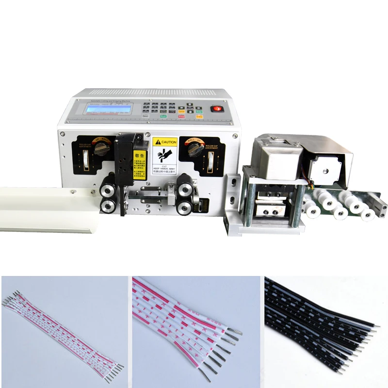 HS-BX10 Full Automatic wire cutting stripping machine for sheathed jacket cable Flat Ribbon Cables stripper