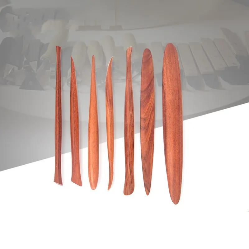 7-piece Pottery Tools Carving Crafts Wooden Clay Sculpture Knives Pottery Sharpening Modeling  Pottery Clay Ceramic Tools