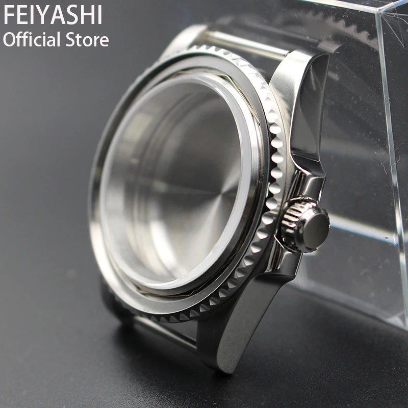 40mm Stainless Steel Men's Watches Case Sapphire Crystal Glass Parts Fit nh35 nh36 Miyota 8215 Eta 2824 Movement 28.5mm Dial