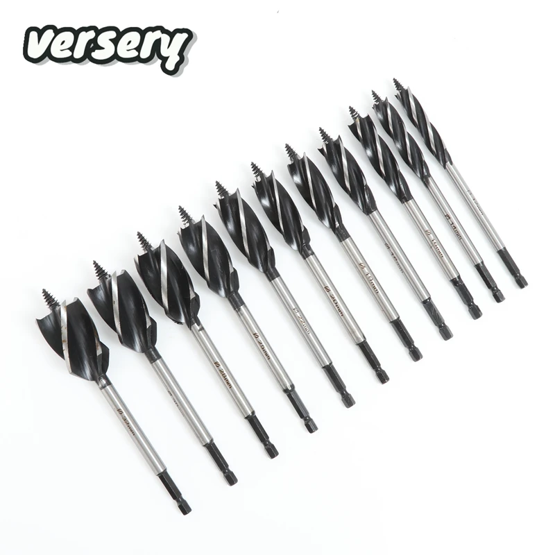 10-35mm 1/4\'\' Hex Shank Twist Drill Bit  Wood Fast Cut Auger Carpenter Joiner Tool Drill Bit For Wood Cut Suit for woodworkin