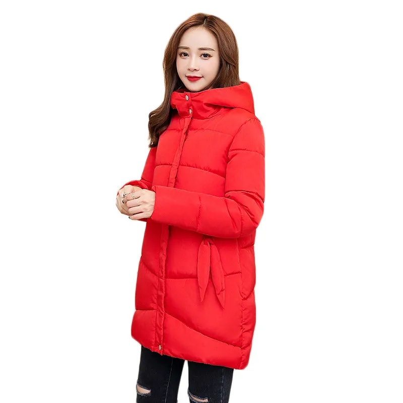 

Winter Down Cotton Jacket Women Red S-3XL Plus Size Hooded Parka Nice Autumn Pop Korean Vogue Pink Warmth Coat Feminina Vogue