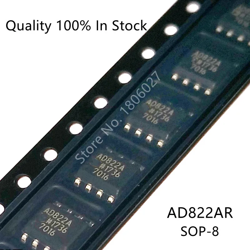 10PCS/LOT   AD822 AD822A AD822AR SOP-8 Operational Amplifiers New Origin