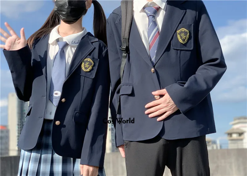 Jian Chuang Gao-Chaqueta de manga larga para niño y niña, traje japonés para primavera y otoño, prendas de vestir para uniforme escolar JK DK