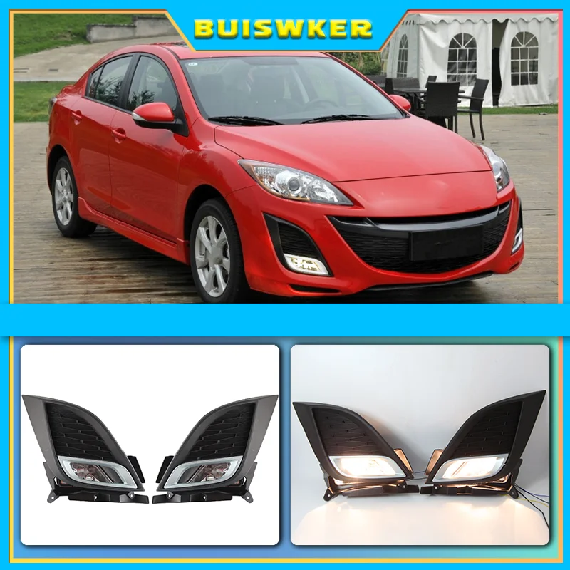 

1 set front Bumper Fog Light Lamp+Wiring+Switch Kit For Mazda 3 2010-2013 Clear Lens foglight headlights