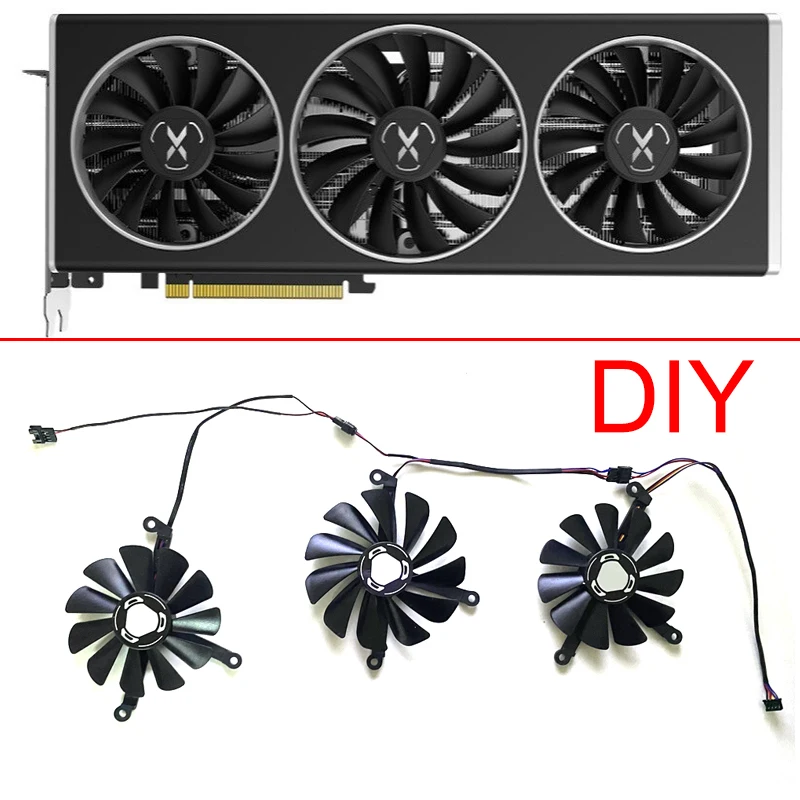 NEW DIY Cooling Fan Radeon RX 6700XT FAN For XFX RX6700 XT 12GB Overseas version OC 85MM 95MM CF1010U12S 4PIN DC 12V 0.45A