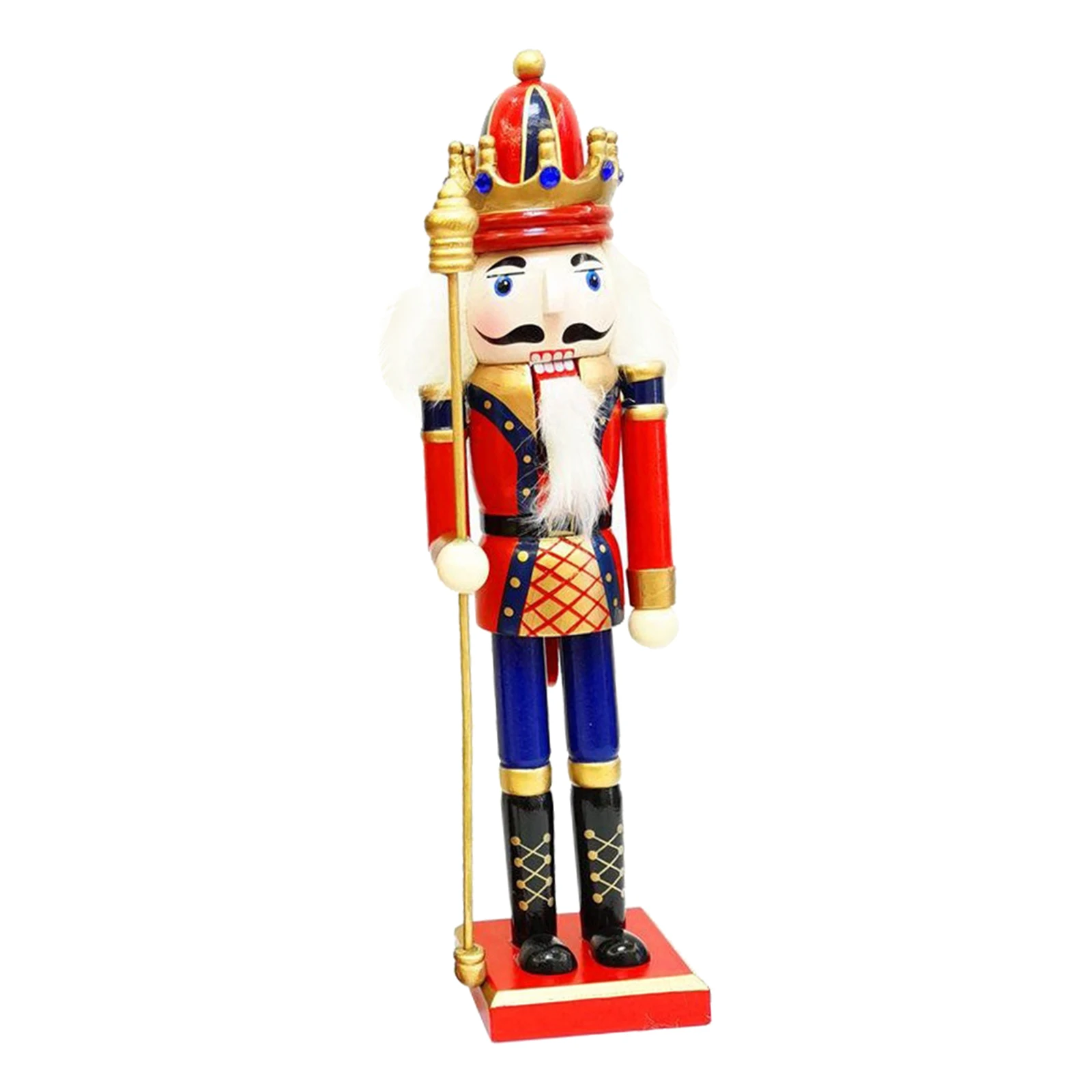 30CM Christmas Wooden Soldier Swordsman Nutcracker Puppet Room Decor Ornament Christmas Gift Handcraft Nutcracker Puppet Doll