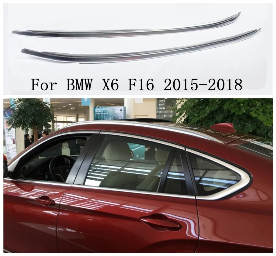 Aluminium alloy Car Roof Rails Rack baggage luggage Carrier Bars Fit For BMW X6 F16  2015 2016 2017 2018