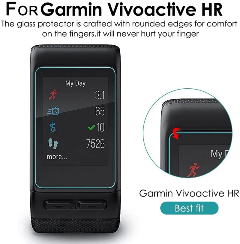 New Arrival Hard 9H Tempered Glass Screen Watch  Protector Case Cover Protective Film Suitable For Garmin vivoactive HR