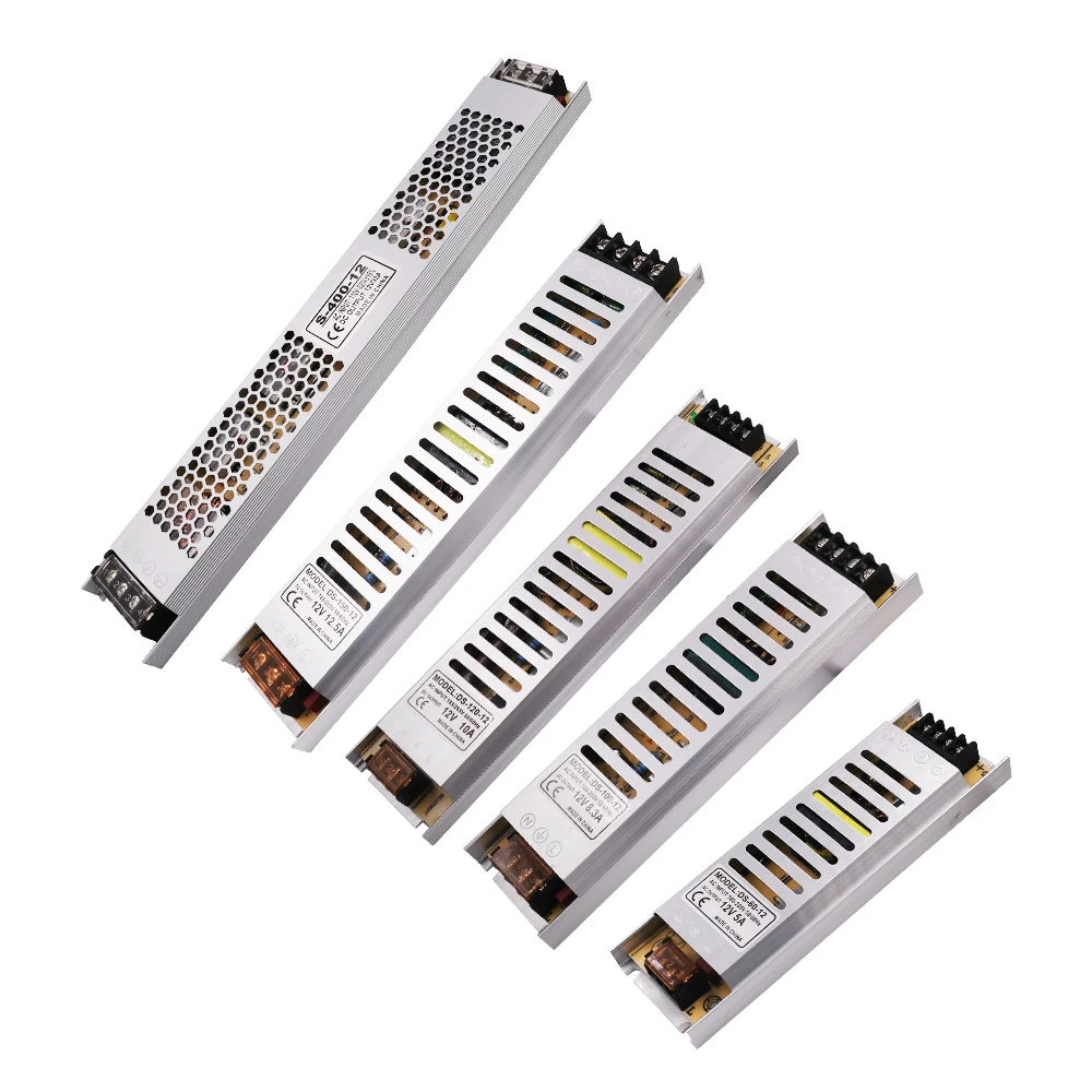 Switching Power Supply Light Transformer AC 180-260V To DC 12V 24V Power Supply Source Adapter For Led Strip 25W 60W 100W 300W