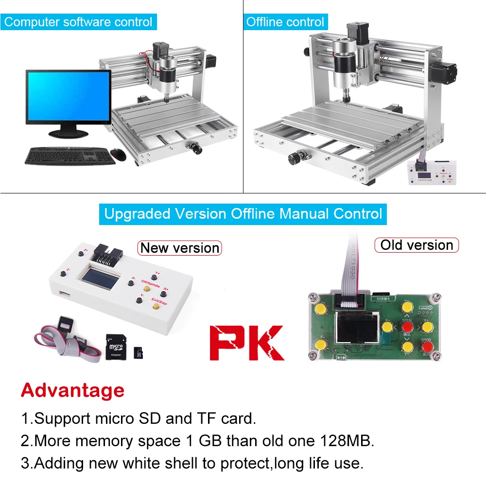 CNC 3018 Max Engraving Machine With 200w Spindle GRBL Control 3 Axis PCB Milling Machine 15W Laser Engraver CNC Wood Router