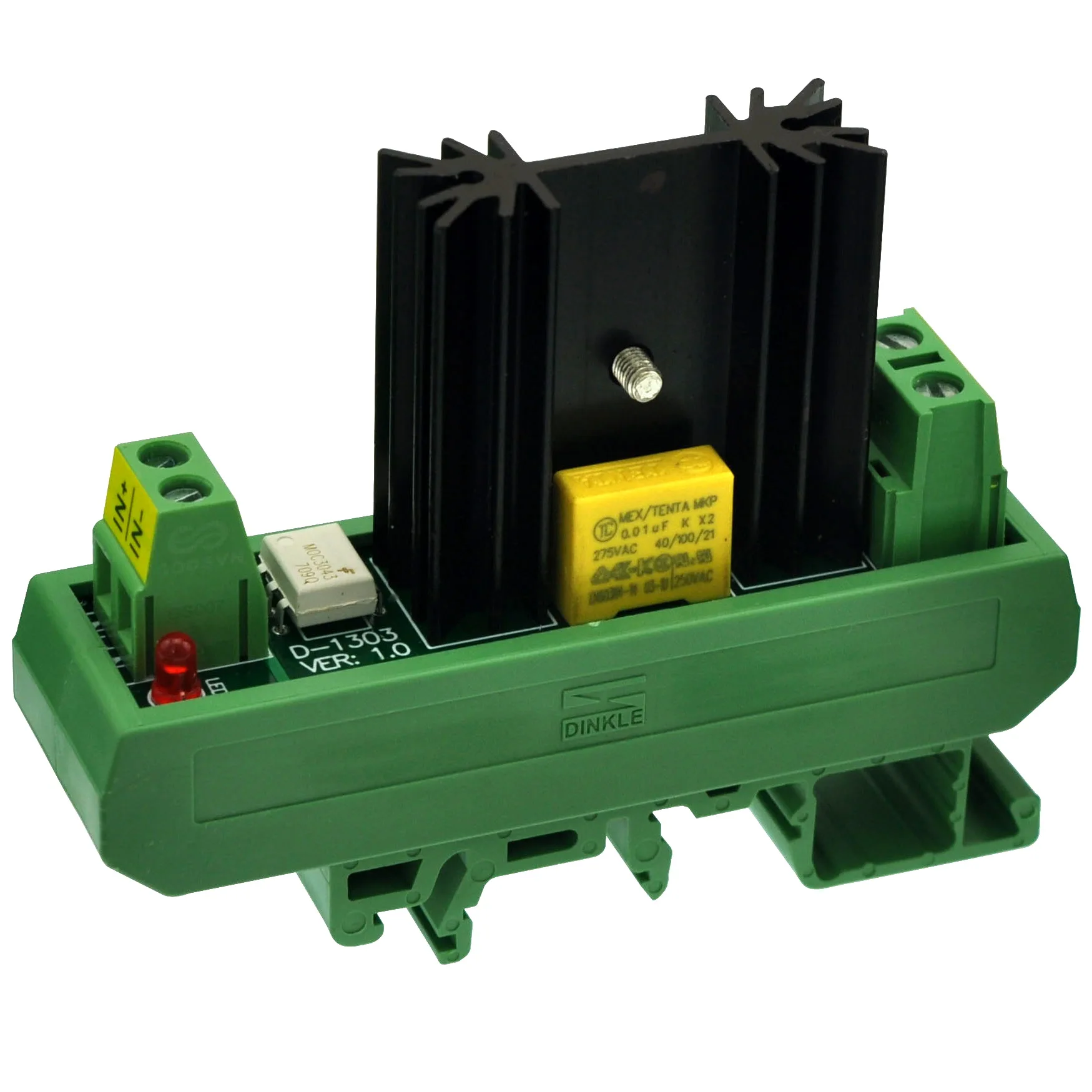 

CZH-LABS DIN Rail Mount 8 Amp Solid State Relay SSR Module, in 4~32VDC, Out 100~240VAC. (1 Channel)