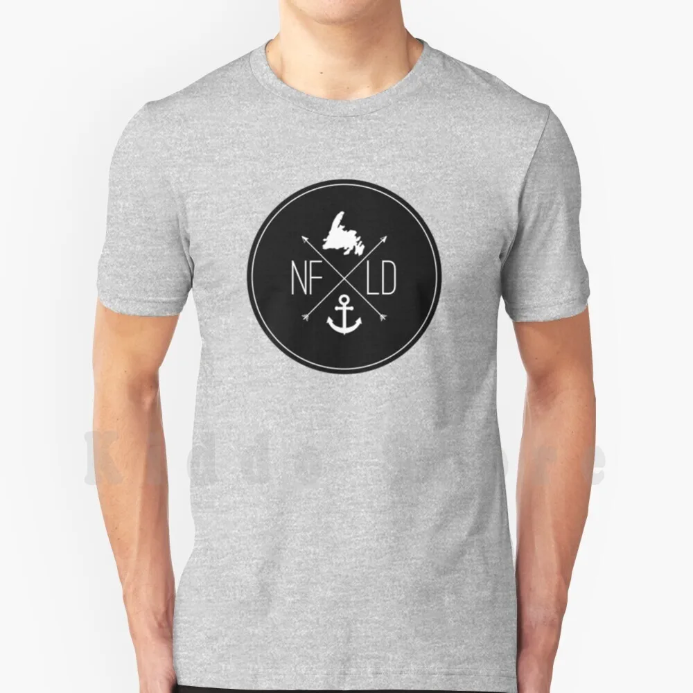 X Logo Black T Shirt Men Cotton Cotton S-6xl Newfoundland Newfie Canada Canadian The Home Anchor Map Island X Logo