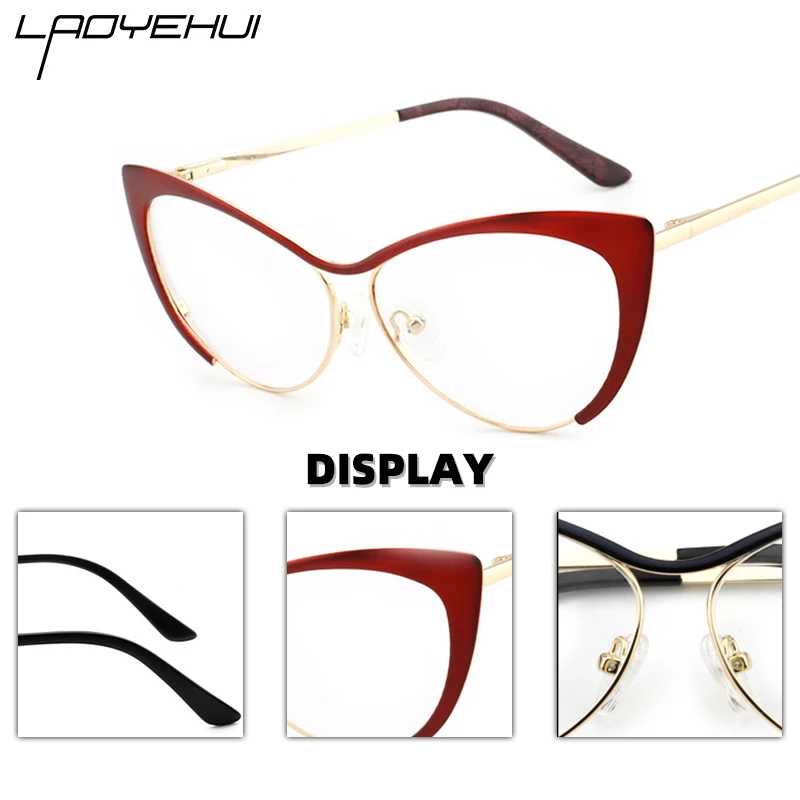 Cat Eye Glasses Frame Women\'s Eyeglasses Frames Vintage Spectacles Prescription Eyewear Optical Anti Blue Light Reading Glasses