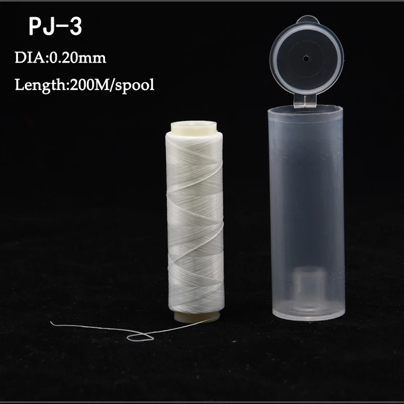 1pc PJ1/2/3/4/5/7 High Tensile Polyester Bait Elastic Thread Spool Sea Fishing Accessories Tackle Invisible Fishing Bait Line