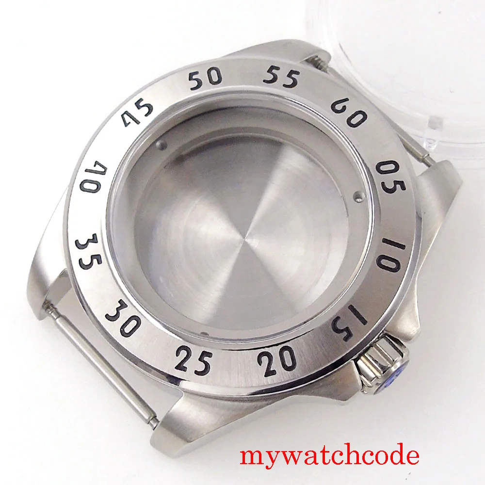 

43mm Silver 316L Stainless Steel Watch Case 100M Waterproof For MIYOTA 8215 821A Mingzhu 2813 3804 Movement Sapphire Glass