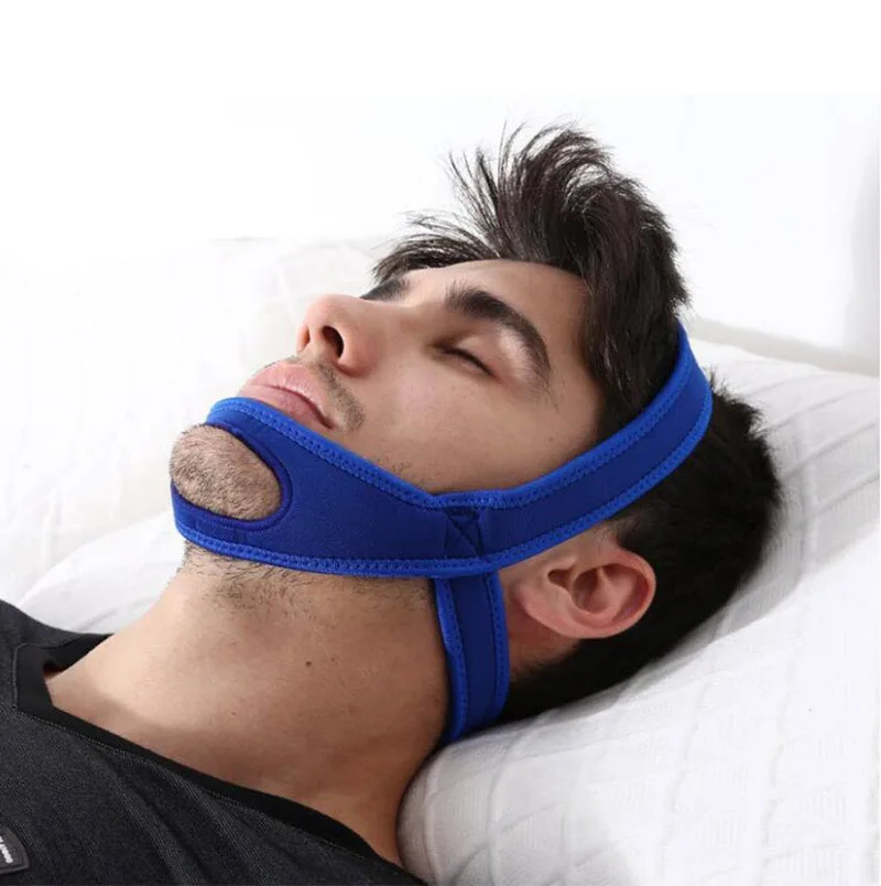 Adjustable New Neoprene Anti Snoring Strap Stop Snoring Chin Strap Snoring Mouth Guard Snoring Treatment Snore Relieve for Sleep