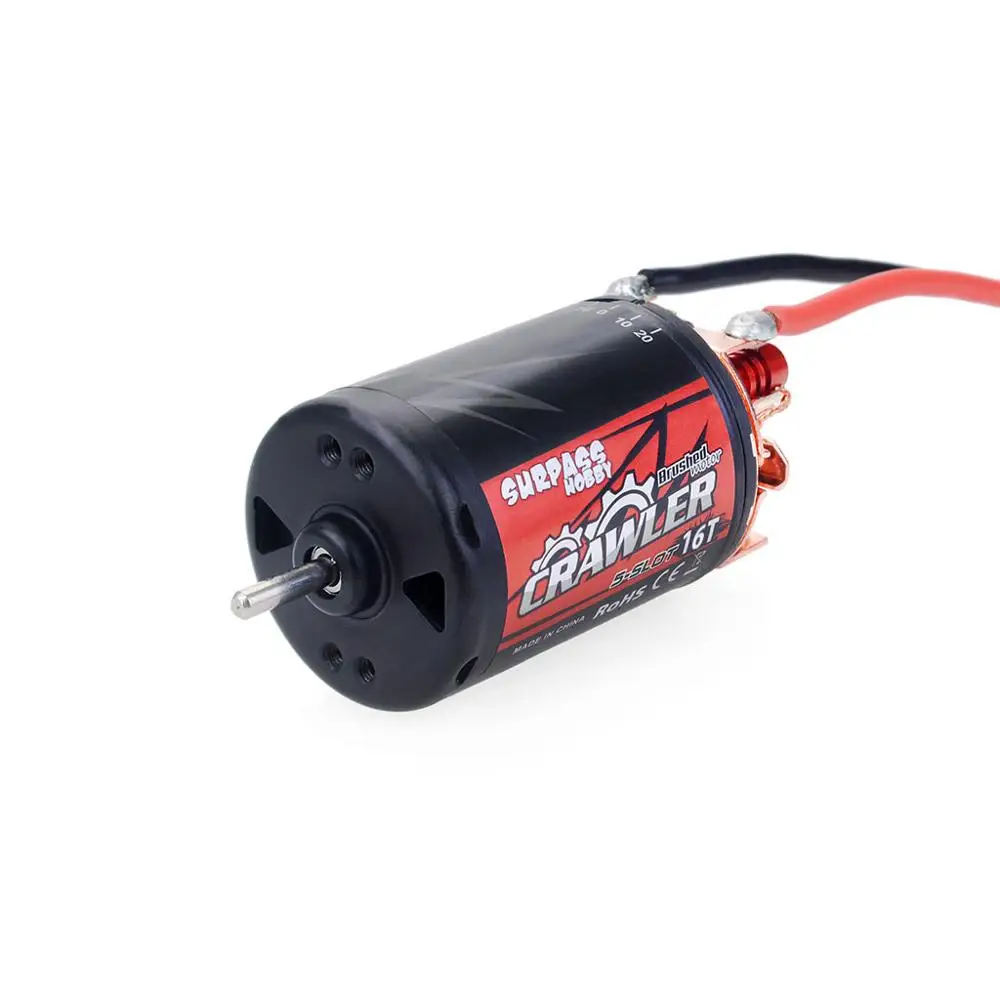 Surpass Hobby 5-Slot 540 550 20T 16T 12T 10T Brushed Motor Waterproof for 1/10 RC Monster Truck TRX4 KM2 SCX10 Crawler Car