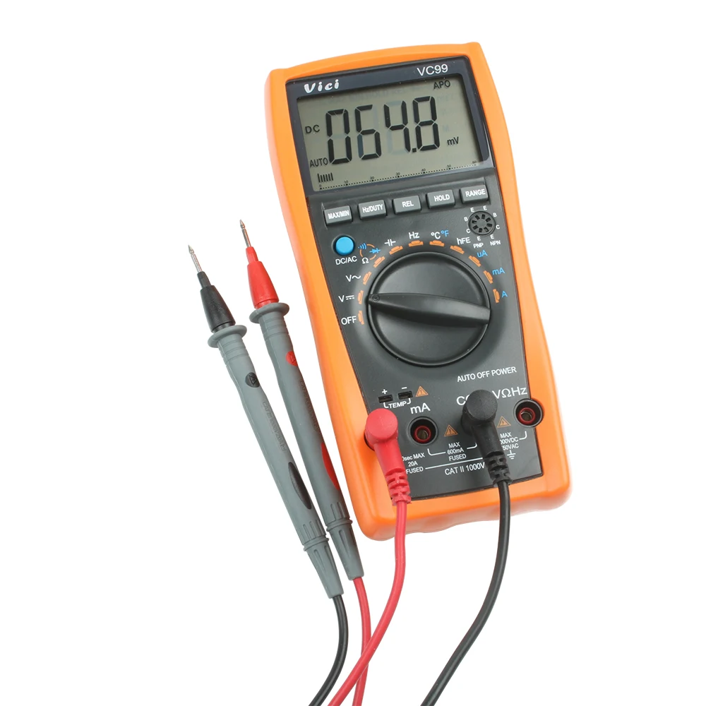 Vichy Original VC99 3 6/7 17B+ Auto range digital multimeter 1000V 20A DC AC voltage current Resistance Capacitance tester