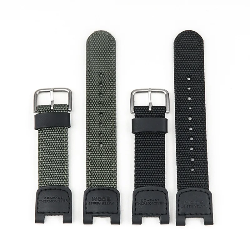 for Casio SGW-100 sgw 100 GW-3500B Military Green Nylon Watchband Waterproof Strap Replacement Driving Sport Watch Accessories