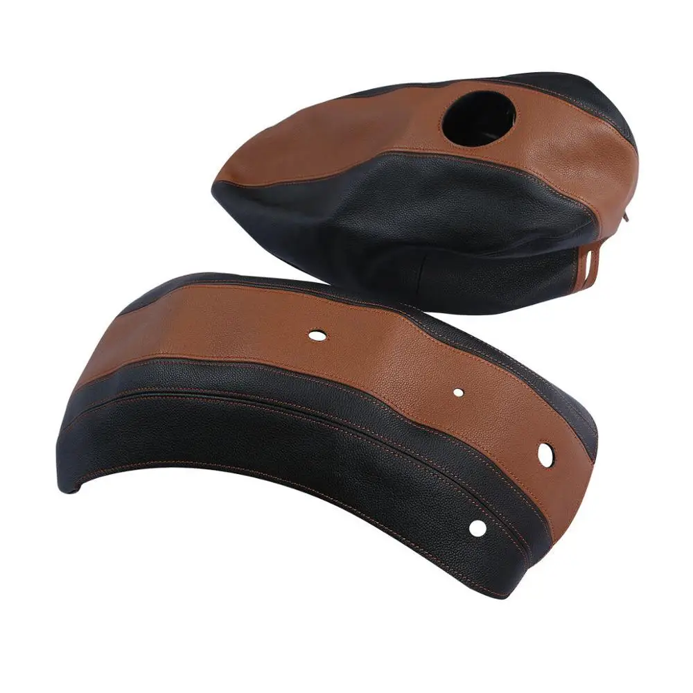 Motorcycle Leather Gas Tank Cover Fender Protector For Harley Sportster 883 1200 2009-2011