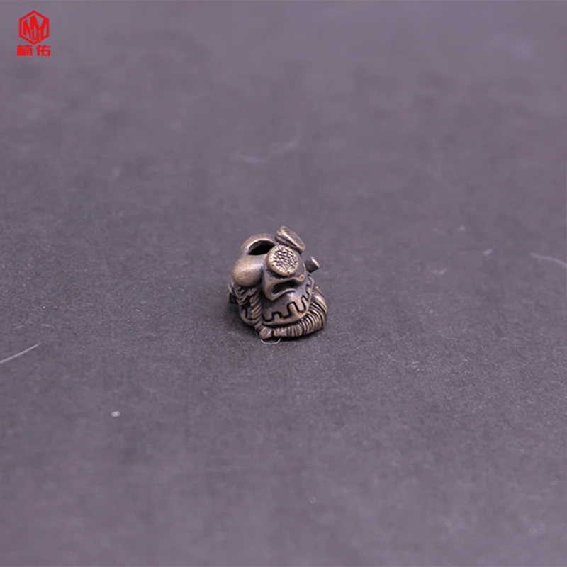 1PC EDC Paracord koraliki Retro mosiądz miedź smycz wisiorki nóż koraliki linka do parasola naszyjnik ze sznurka koraliki na bransoletkę wisiorki