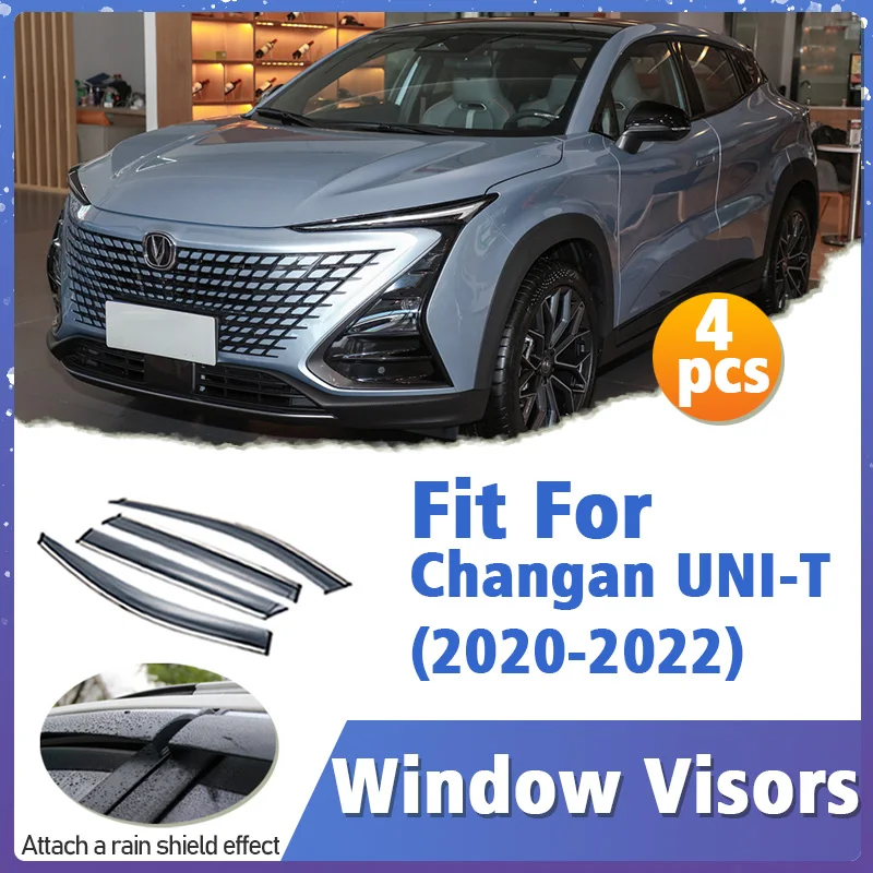 

Козырек на окно для Changan UNI-T 2020-2022, обшивка на вентиляционное отверстие, навесы, укрытия, защита от солнца, дождя, дефлектор, автомобильные аксессуары