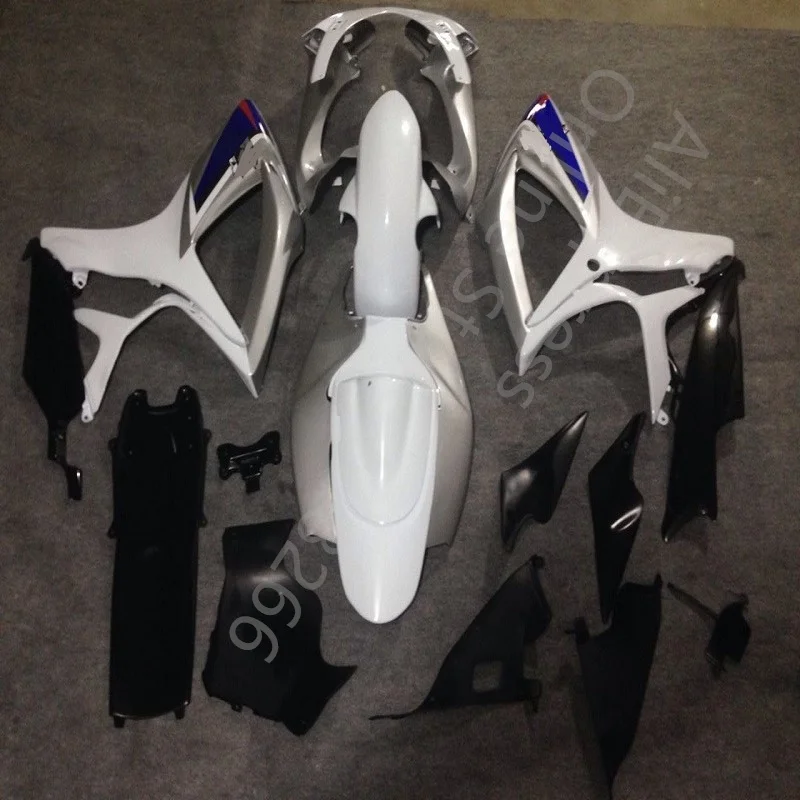 

White black Fairing Motorcycle Bodywork Set Fairing kit For Suzuki GSXR600/750 GSXR600-750 2006-2007 2005 06-07 Fairing