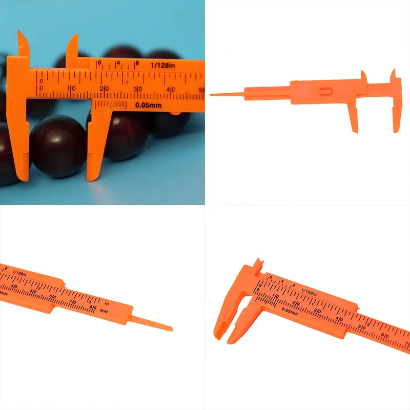New 1Pc 80mm Mini Plastic Sliding Vernier Caliper Gauge Measure Tool Ruler Micrometer