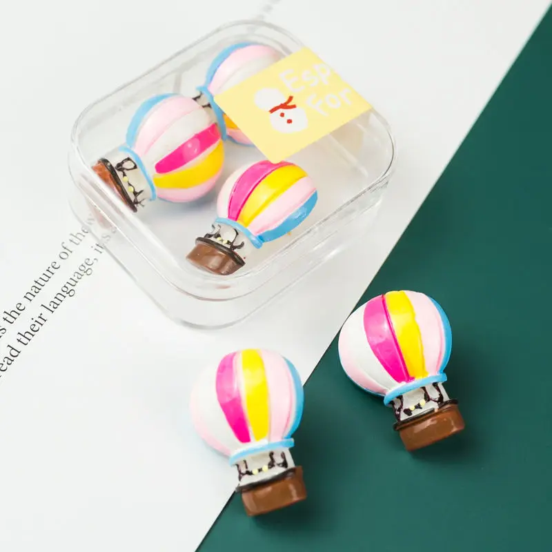 10pcs/lot Hot air balloon Thumbtacks Push Pins Colored Map Photos Pin Board Cork Office&School Supplies