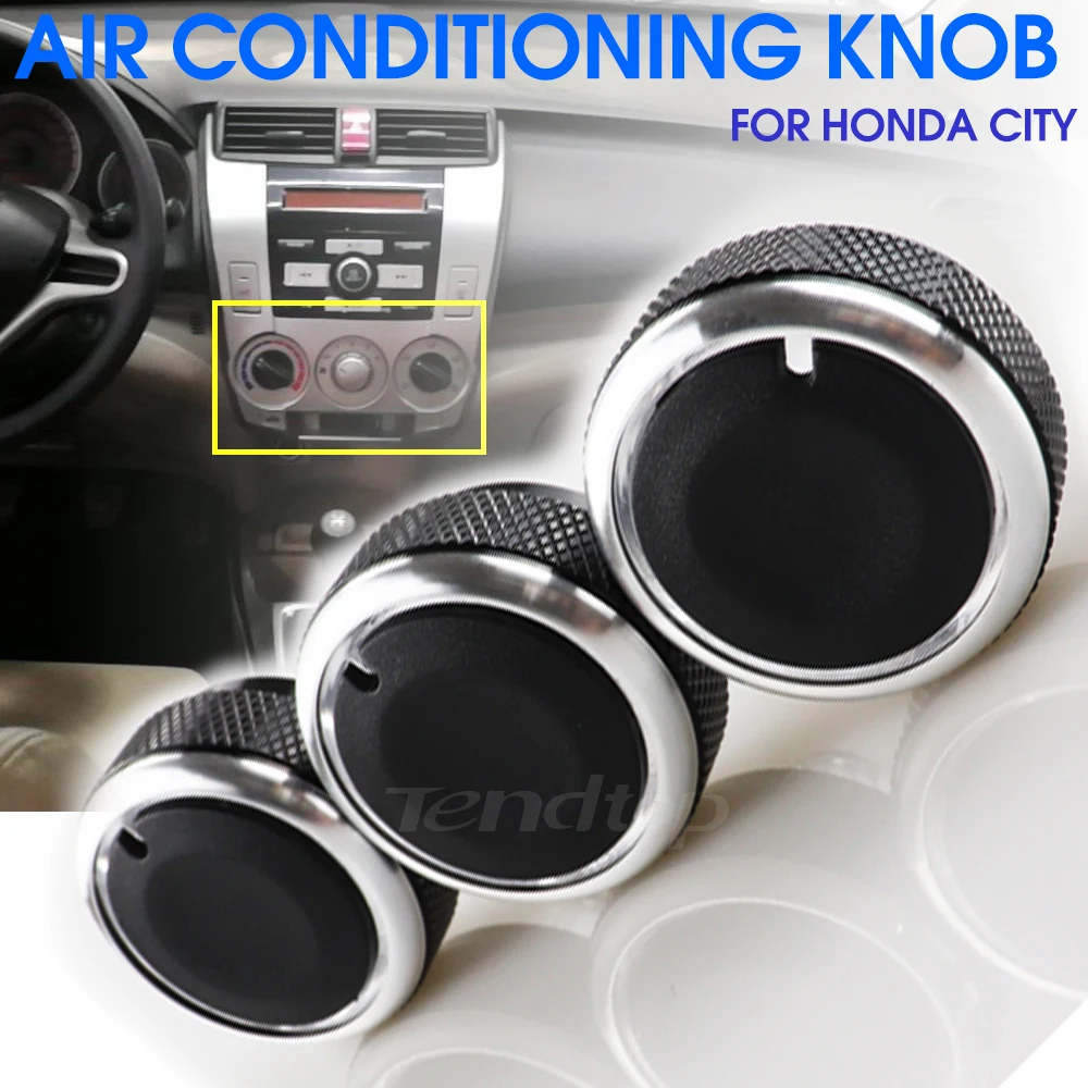 Auto Accessories 3 PCS /LOT For Honda CITY FIT AC Heater Air Conditioner Climate Control Panel Switch Knobs Buttons