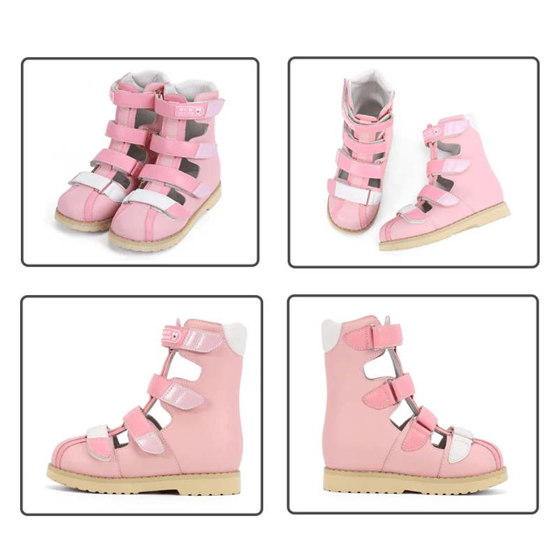 Ortolland-sandálias ortopédicas para meninas, sapatos ortopédicos, estilo princesa, com flor, salto alto, para crianças, bebê, verão, 2023