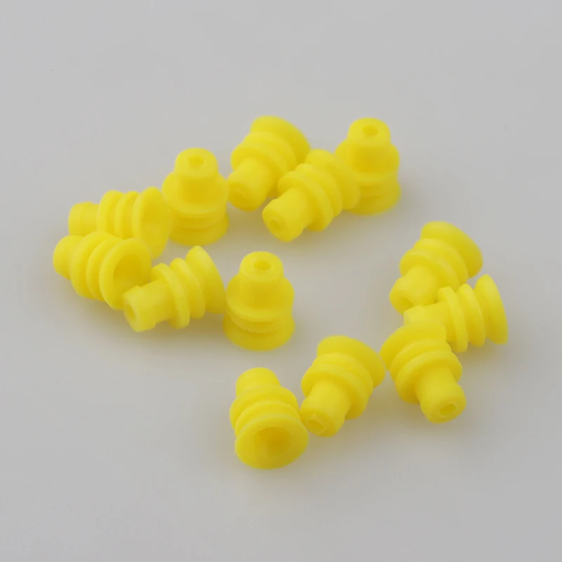 5000 Pcs  Yellow Auto Wire Connector Rubber Seal Super Waterproof Silicone Wire Seals 281934-2 For Tyco 1.5 Series