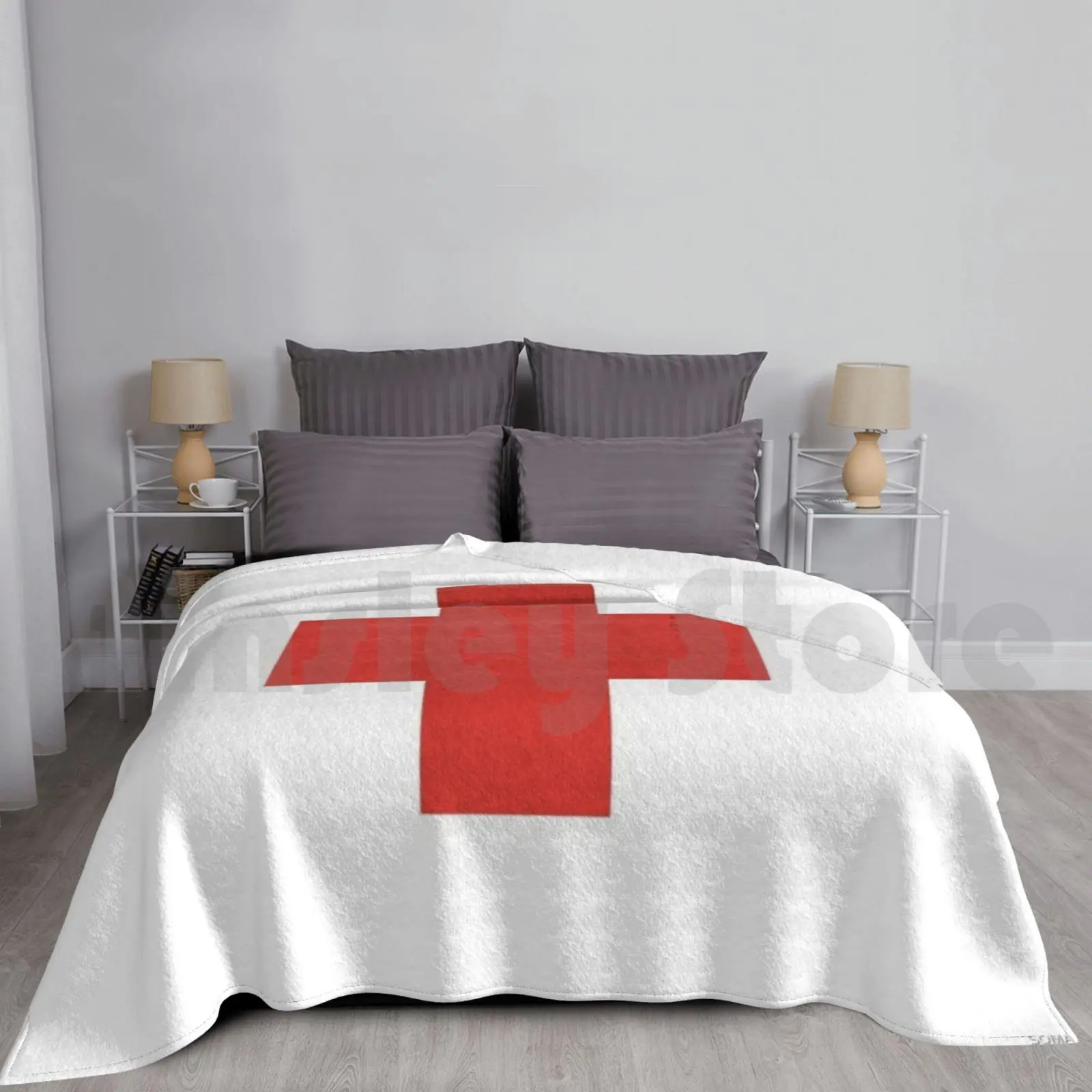 Vintage Medic Symbol Blanket Fashion Custom Medic Health Phd Dr Nurse Health Care Hazmat