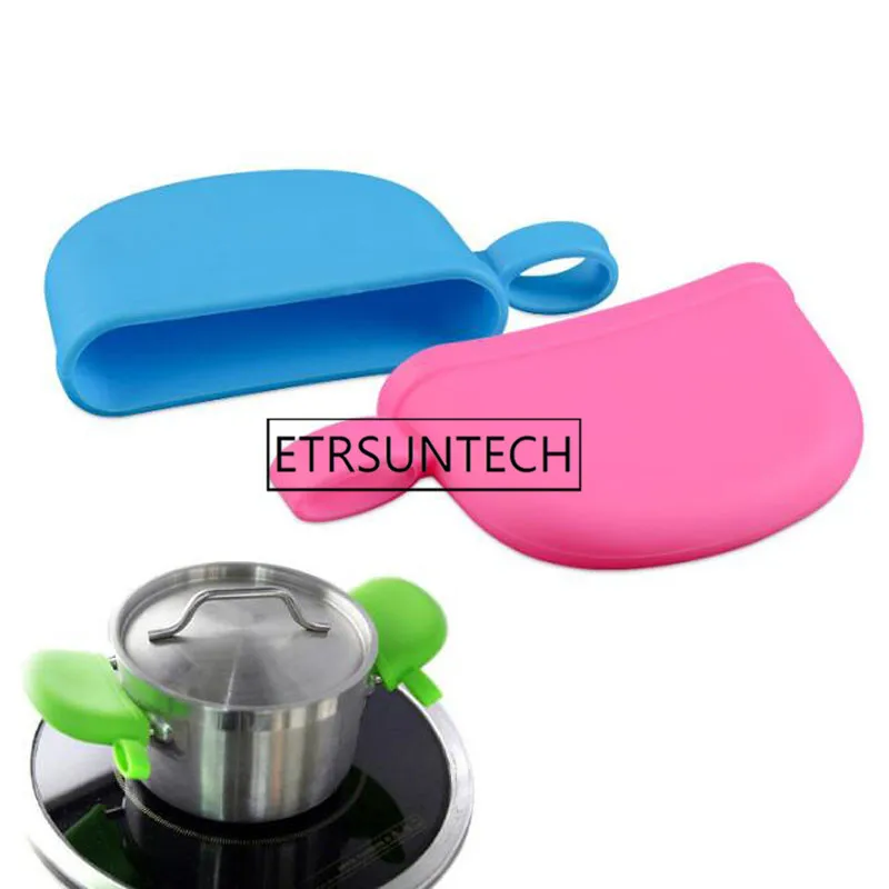 

100pcs Silicone Holder Pot Handle Cover Anti-scalding Safe Grip Sleeve Heat Resistant Kitchen Utensil Anti-skid Cookware